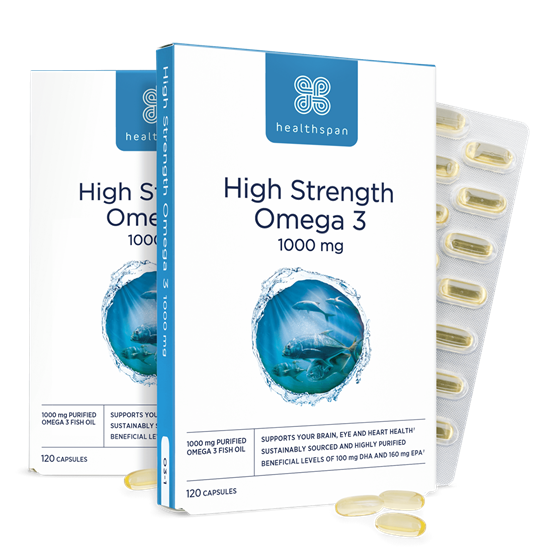 Healthspan High Strength Omega 3 1000mg (240 capsules)