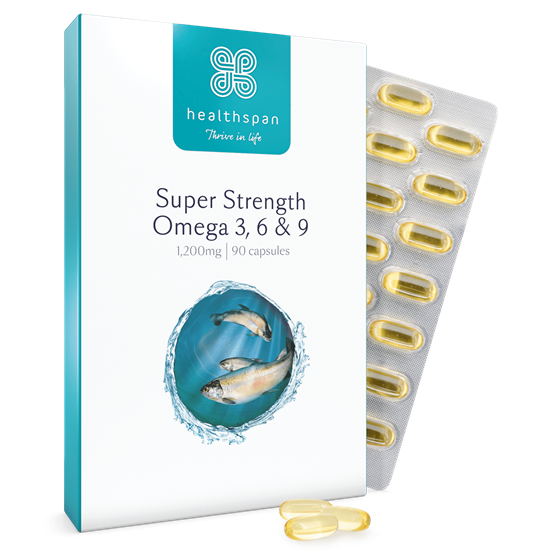 Healthspan Super Strength Omega 3, 6 & 9 (90 capsules)