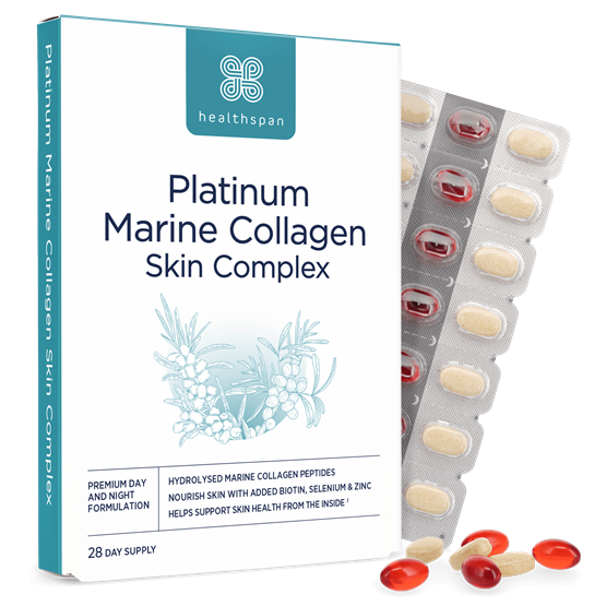 Healthspan Platinum Marine Collagen Skin Complex (28 capsules & 28 tablets)
