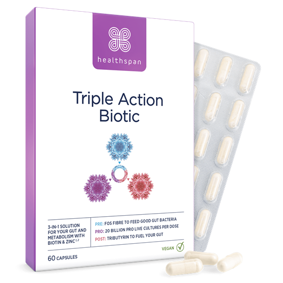 Healthspan Triple Action Biotic (60 Capsules)