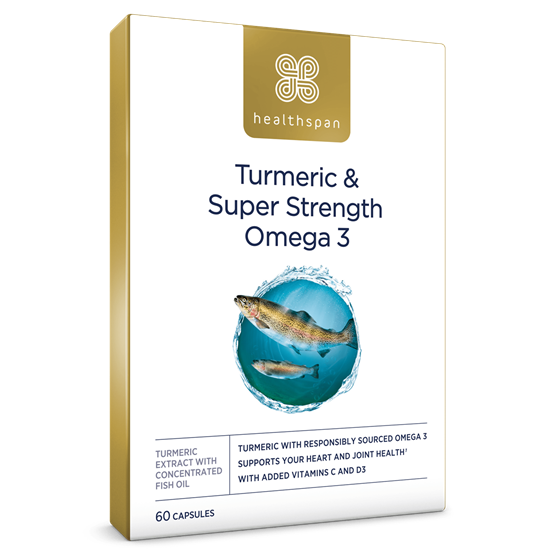 Healthspan Turmeric & Super Strength Omega 3 (60 capsules)