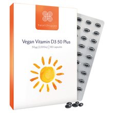 Healthspan Vitamin D3 50 Plus − Vegan Friendly (180 capsules)