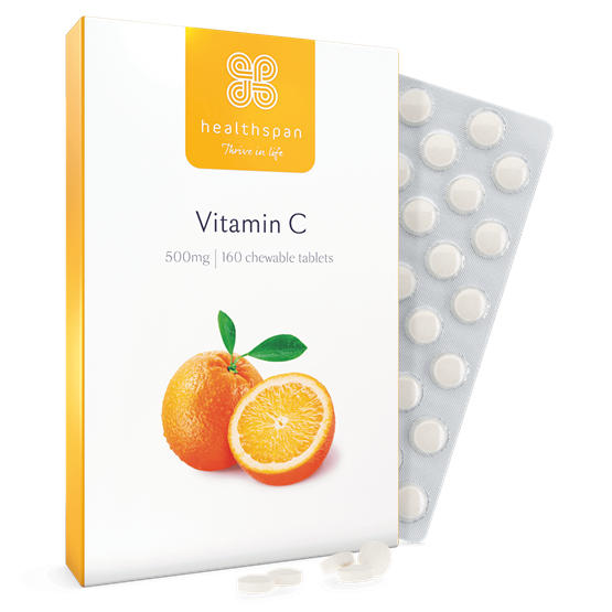 Healthspan Vitamin C 500mg (160 chewable tablets)
