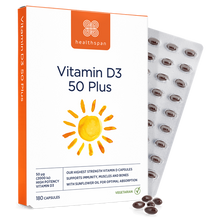 Healthspan Vitamin D3 50 Plus (180 capsules)