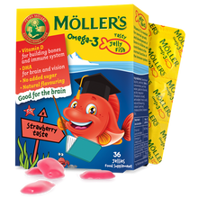 Moller's Möller's Omega 3 Jelly Fish Strawberry Gummies (36 jellies)