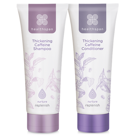 Healthspan Replenish Thickening Caffeine Shampoo & Conditioner (2 x 200ml)