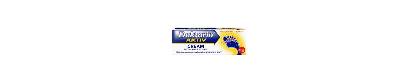 Daktarin Aktiv Cream Athlete's Foot Cream Foot Care 15g
