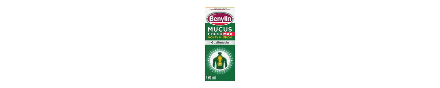 Benylin Mucus Cough Max Honey & Lemon Flavour Syrup 150ml