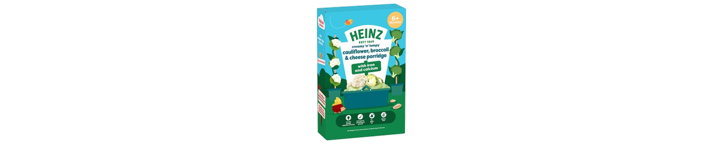 Heinz Baby Food Cauliflower, Broccoli & Cheese Porridge 6+ Months 125g