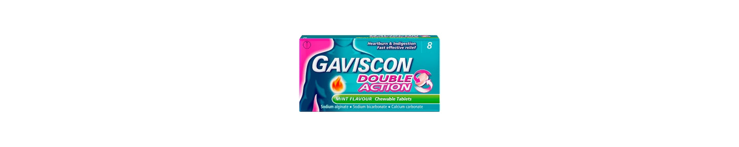 Gaviscon Double Action Mint Flavour 8 Chewable Tablets