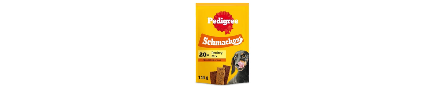 Pedigree SCHMACKOS Poultry Dog Treats 20 Strips