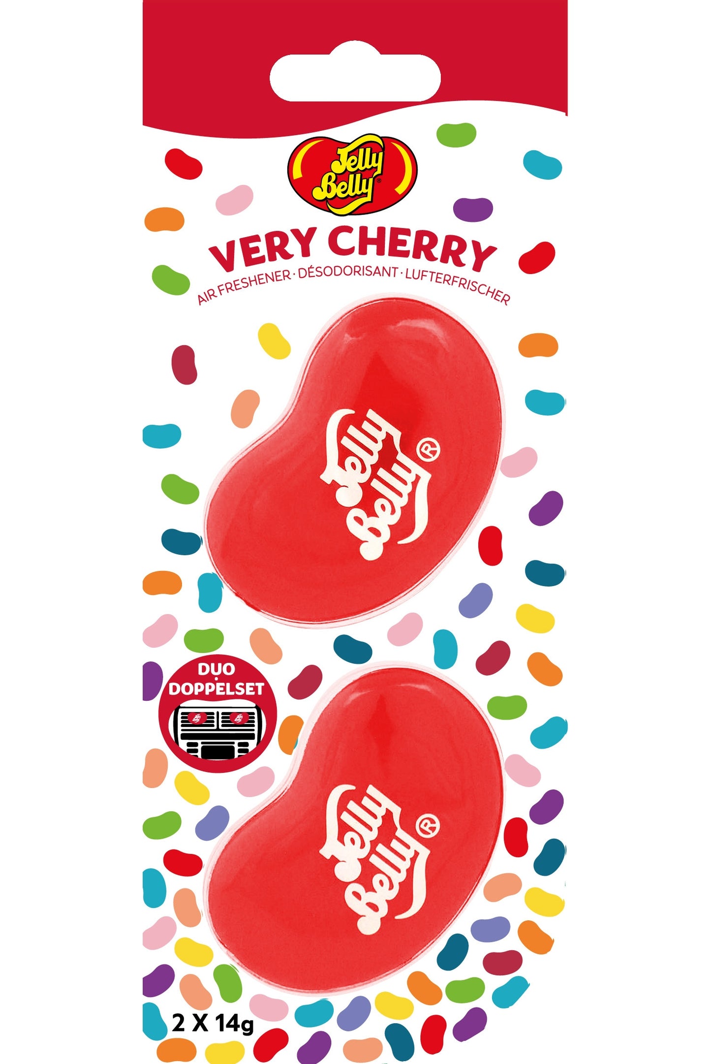 Jelly Belly Duo Vent Jewel Car Air Freshener Very Cherry