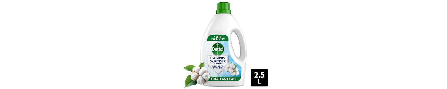 Dettol Fresh Cotton Laundry Sanitiser 2.5L