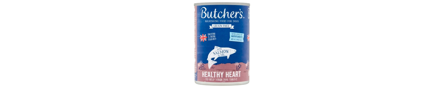 Butcher's Healthy Heart Nourishing Food for Dogs with Salmon & Veg 390g
