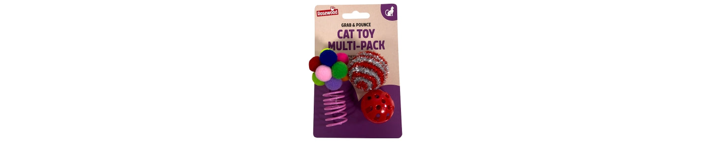 Rosewood Grab & Pounce Cat Toy Multi-Pack