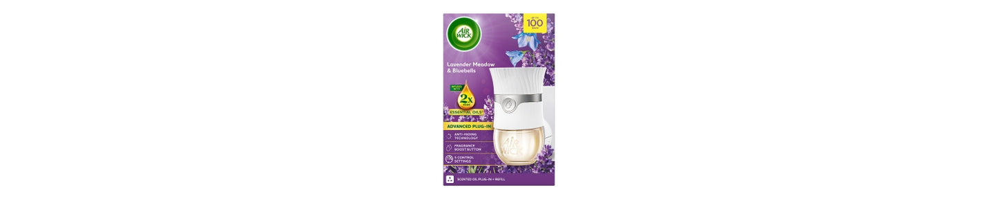 Air Wick Plug-In Kit, Lavender Meadow & Bluebells Air Freshener, 19ml