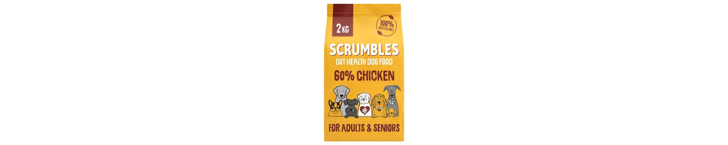 Scrumbles Adult & Seniors 60% Chicken Dry Dog Food 2kg