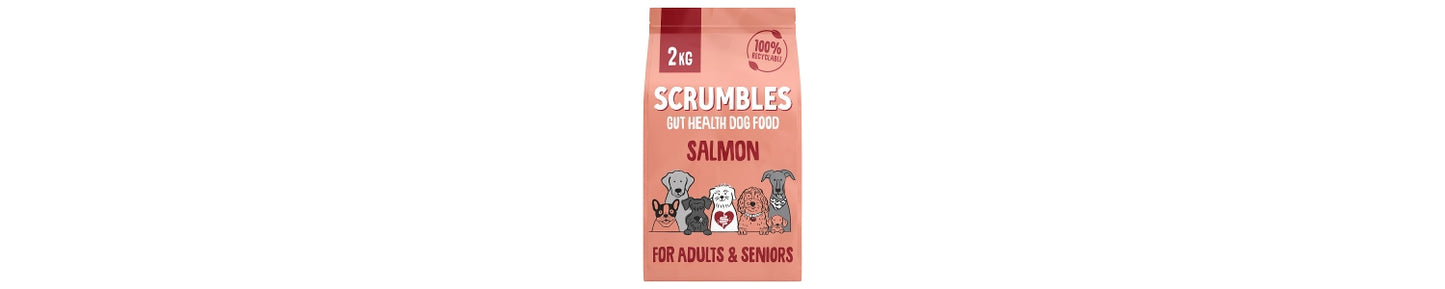 Scrumbles Adult & Seniors Salmon Dry Dog Food 2kg
