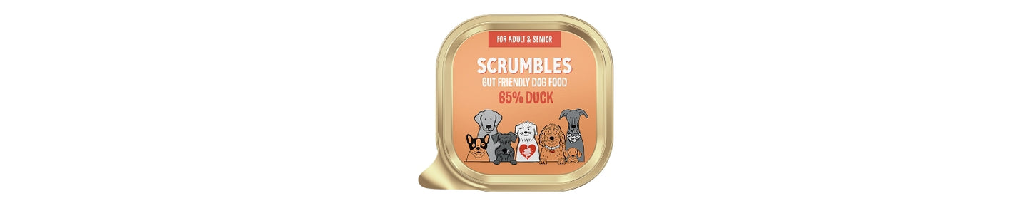 Scrumbles Gut Friendly Wet Dog Food Duck 150g