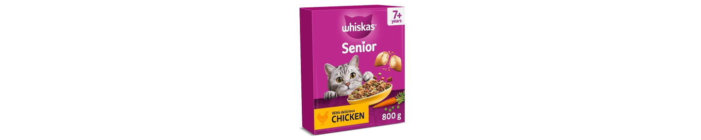 Whiskas Senior 7+ Dry CHICKEN Cat Food 800g