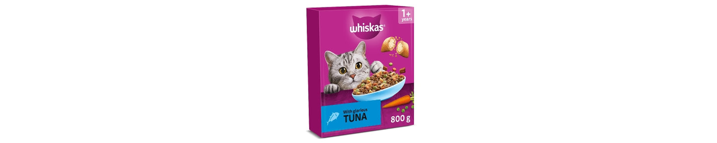 Whiskas 1+ Dry TUNA Cat Food 800g