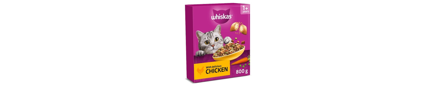 Whiskas 1+ Dry CHICKEN Cat Food 800g
