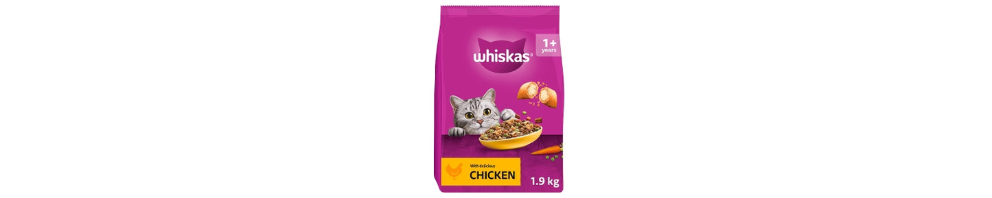 Whiskas 1+ Dry CHICKEN Cat Food 1.9kg