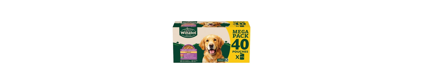 Winalot Meaty Chunks Mixed in Jelly Wet Dog Food 40x100g