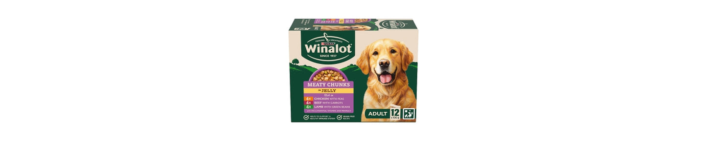 Winalot Meaty Chunks Mixed in Jelly Wet Dog Food 12x100g