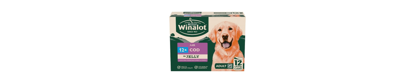 Winalot Classics Mixed in Jelly Cod Wet Dog Food 12x400g
