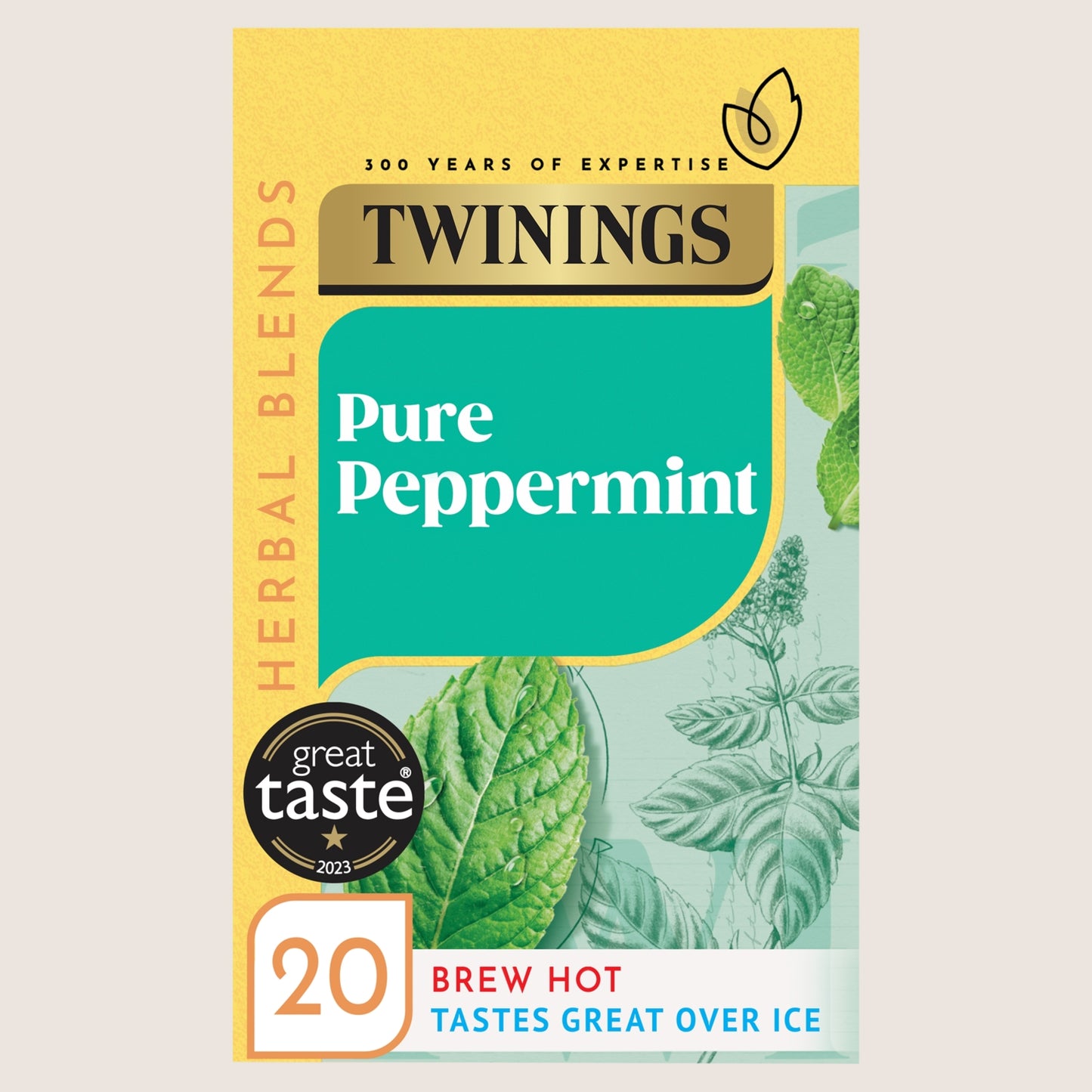 Twinings Pure Peppermint 20 Tea Bags No Artificial Additives 40g