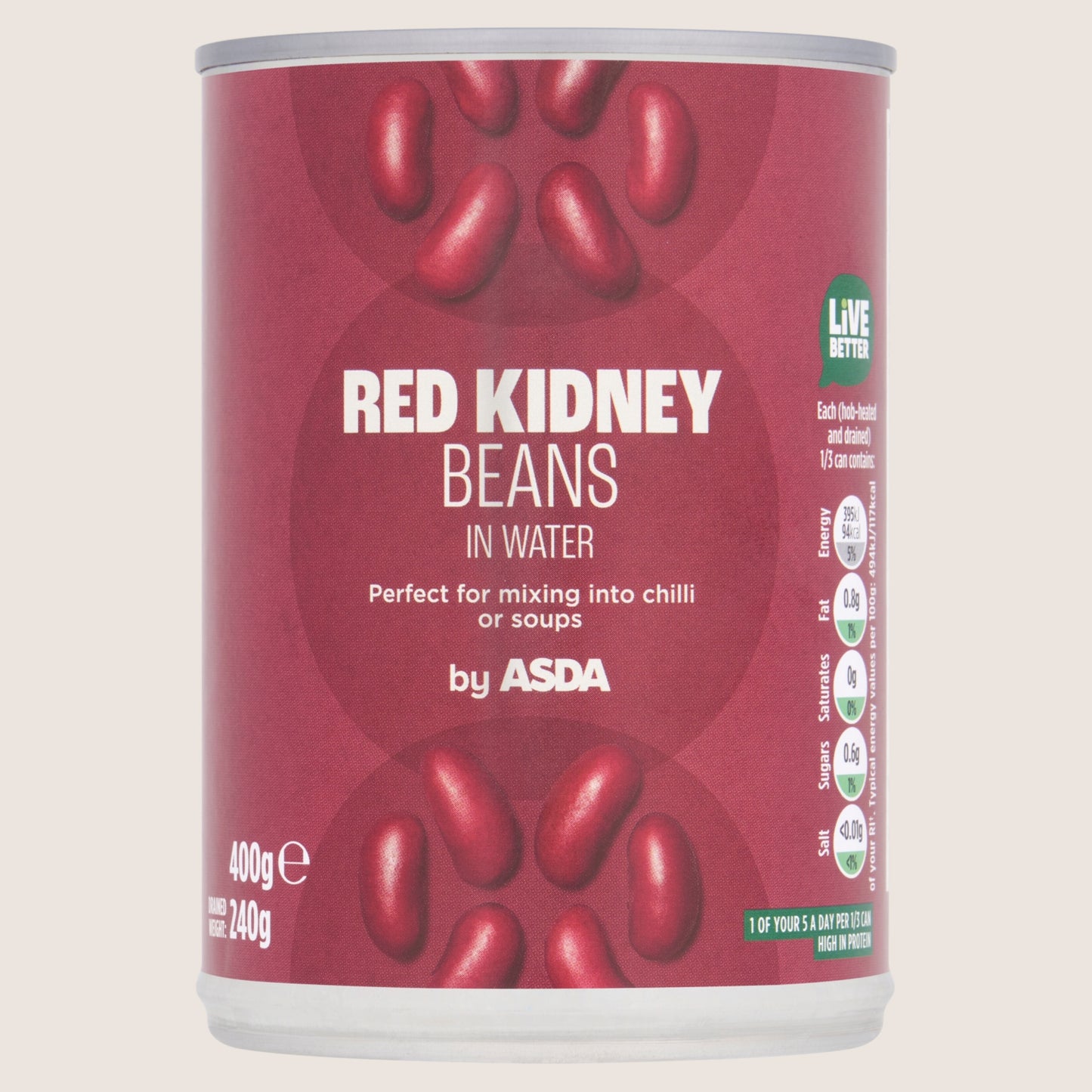 ASDA Red Kidney Beans in Water In Spring Water 400g