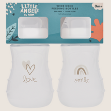 LITTLE ANGELS by ASDA Wide Neck Feeding Bottles Suitable from Birth