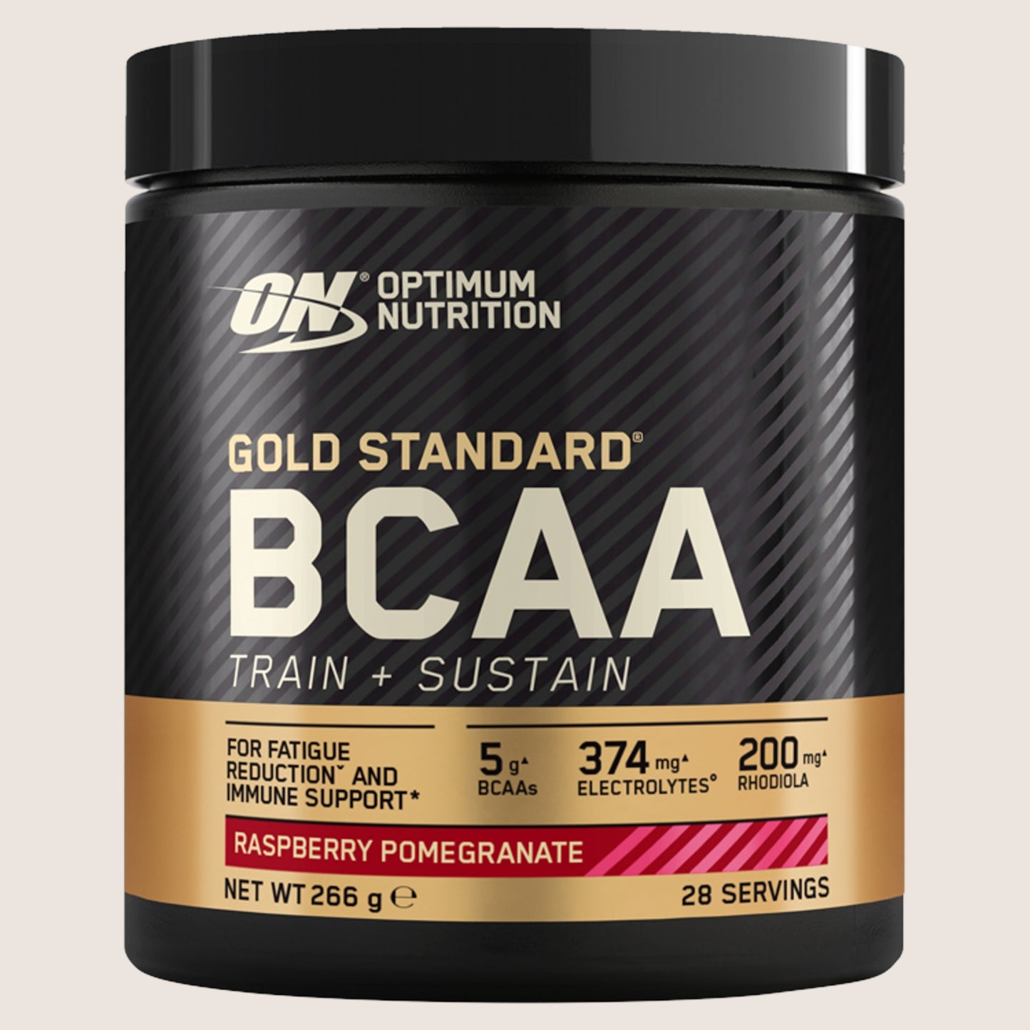 Optimum Nutrition Gold Standard BCAA Train + Sustain Powder, Raspberry Pomegranate Flavour, 28 servings