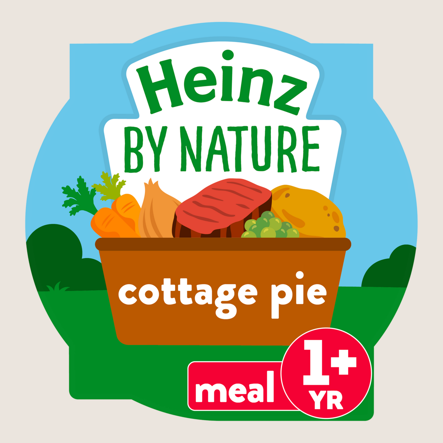 Heinz By Nature Cottage Pie Baby Food Tray 12+ Months No Artificial Additives 200g