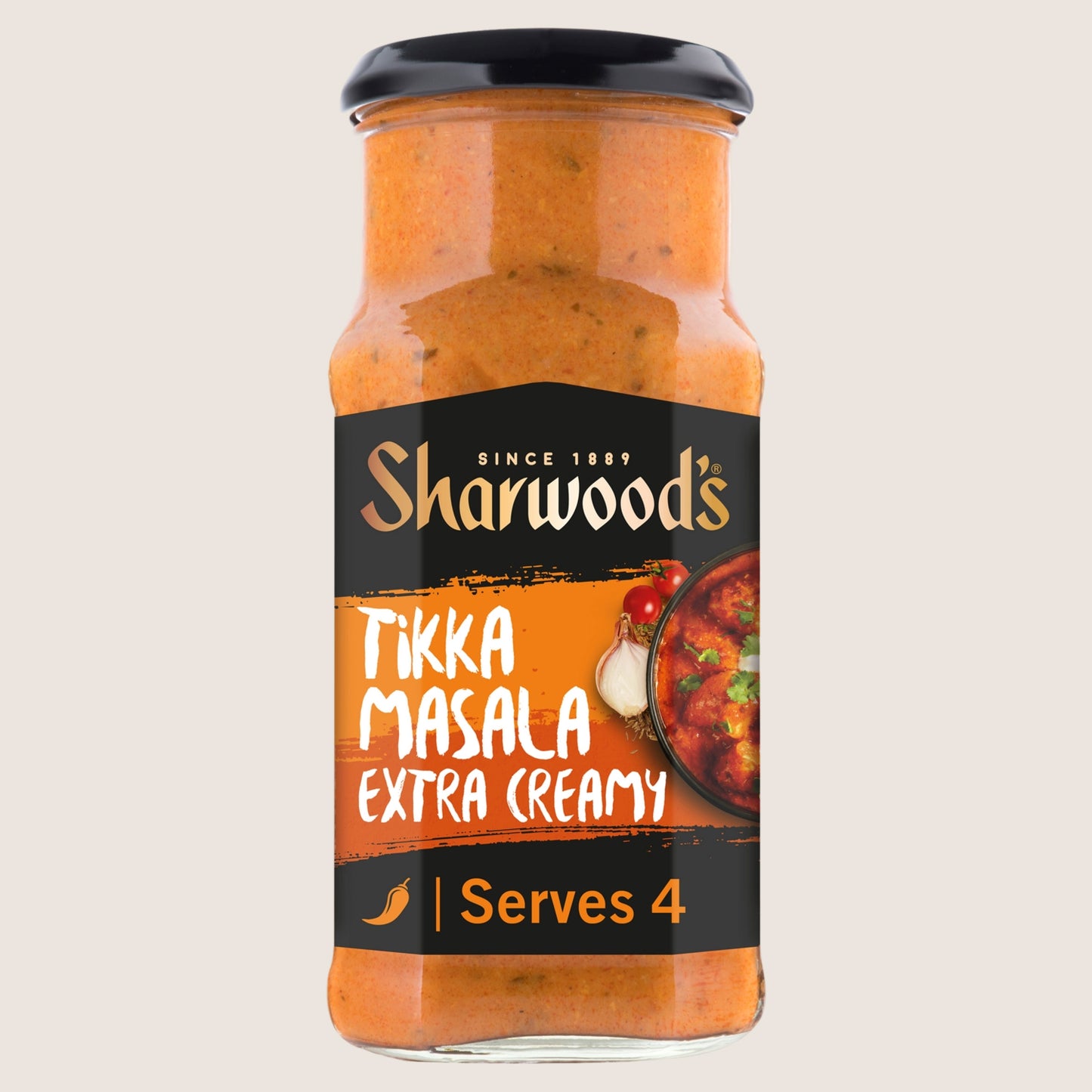 Sharwood's Indian Tikka Masala Extra Creamy Curry Cooking Sauce No Artificial Additives 420g