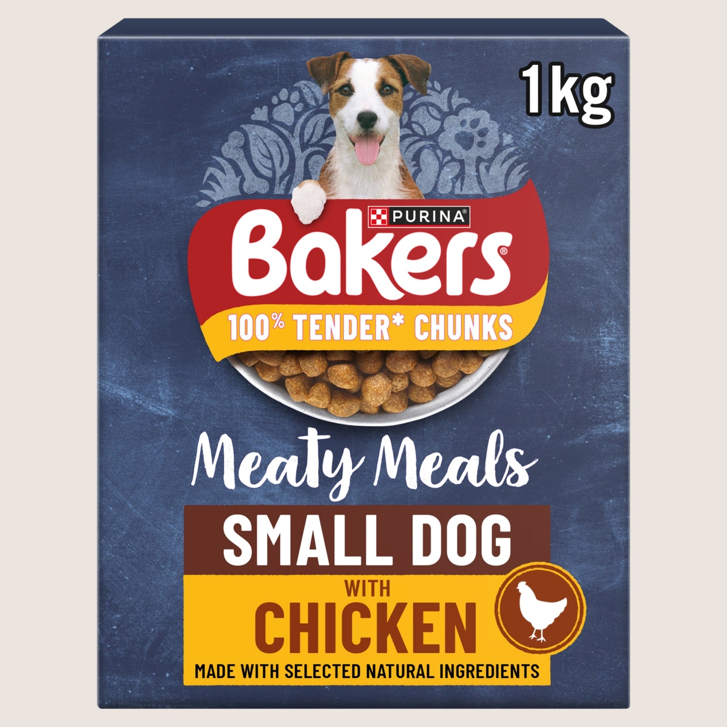 Bakers Meaty Meals Small Dog Chicken Dry Dog Food Complete Nutrition 1kg