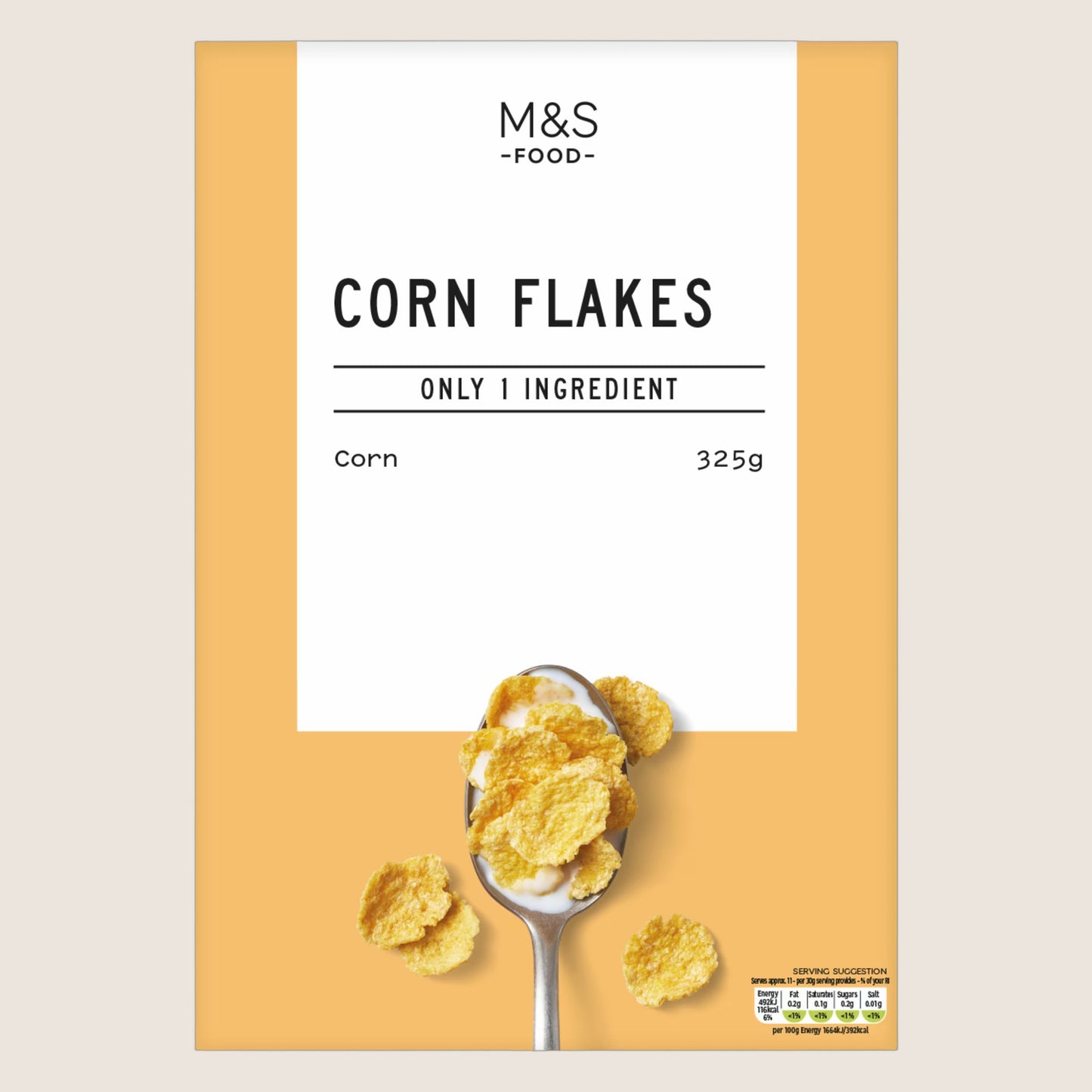 M&S Only 1 Ingredient Corn Flakes 325 g