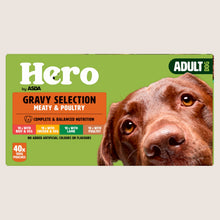Hero by ASDA Hero Adult Dog Gravy Selection Meaty & Poultry Complete Nutrition 40 x 100g