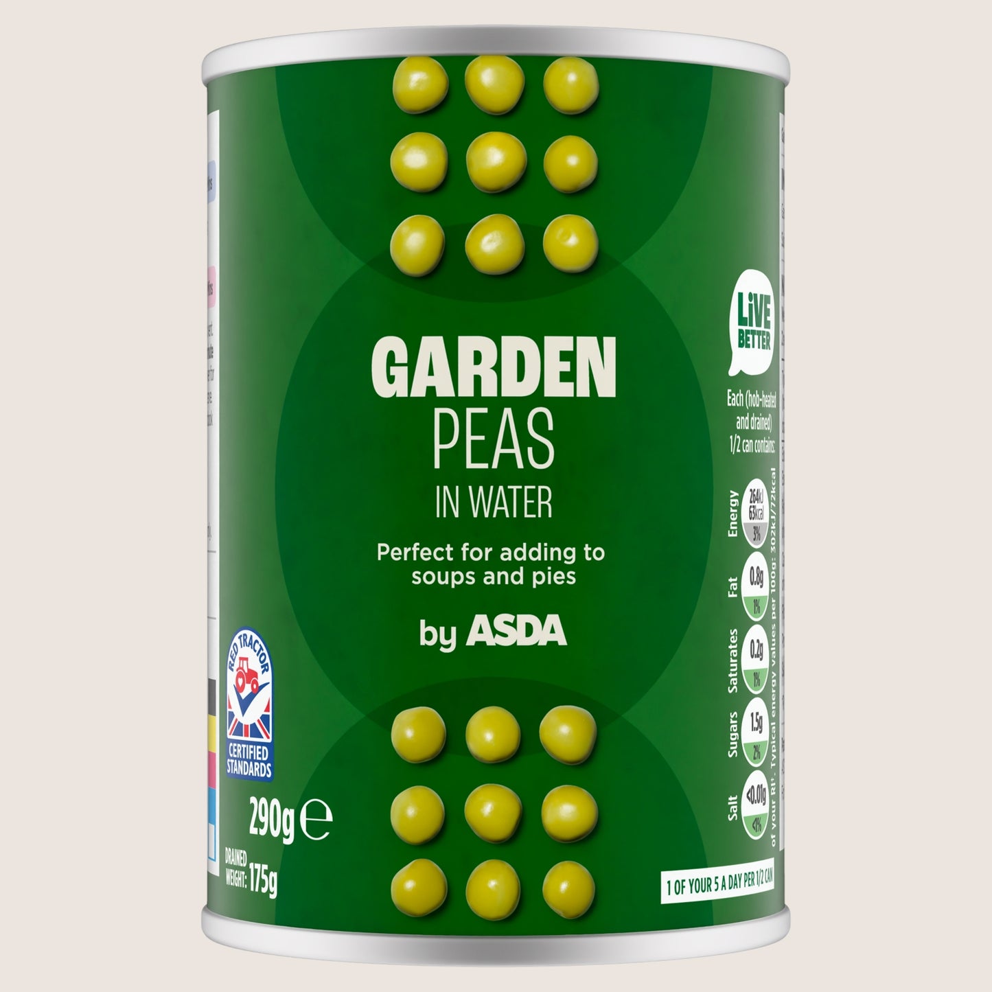 ASDA Garden Peas in Water In Spring Water 290g