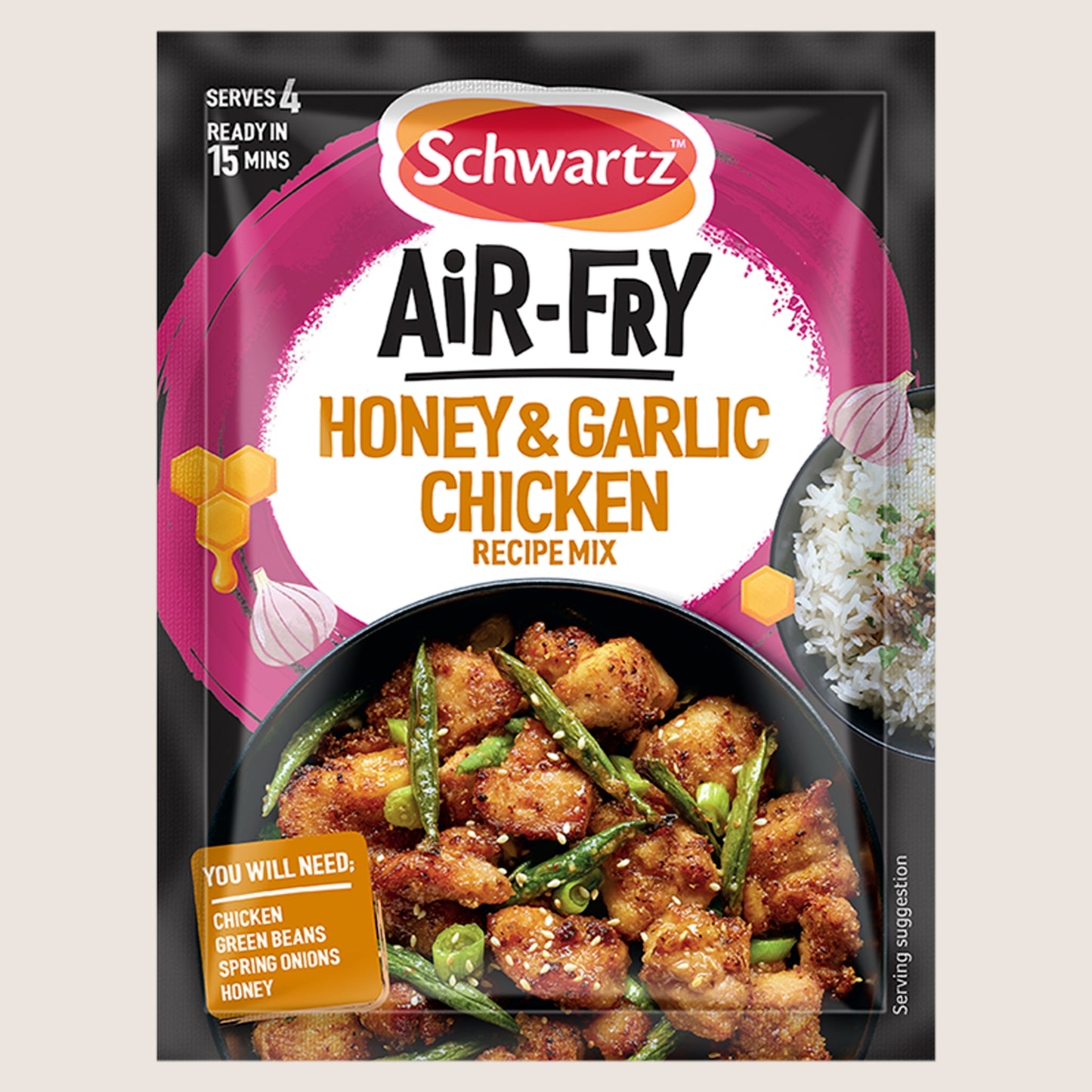 Schwartz Air Fryer Honey & Garlic Chicken Recipe Mix No Artificial Additives 30g
