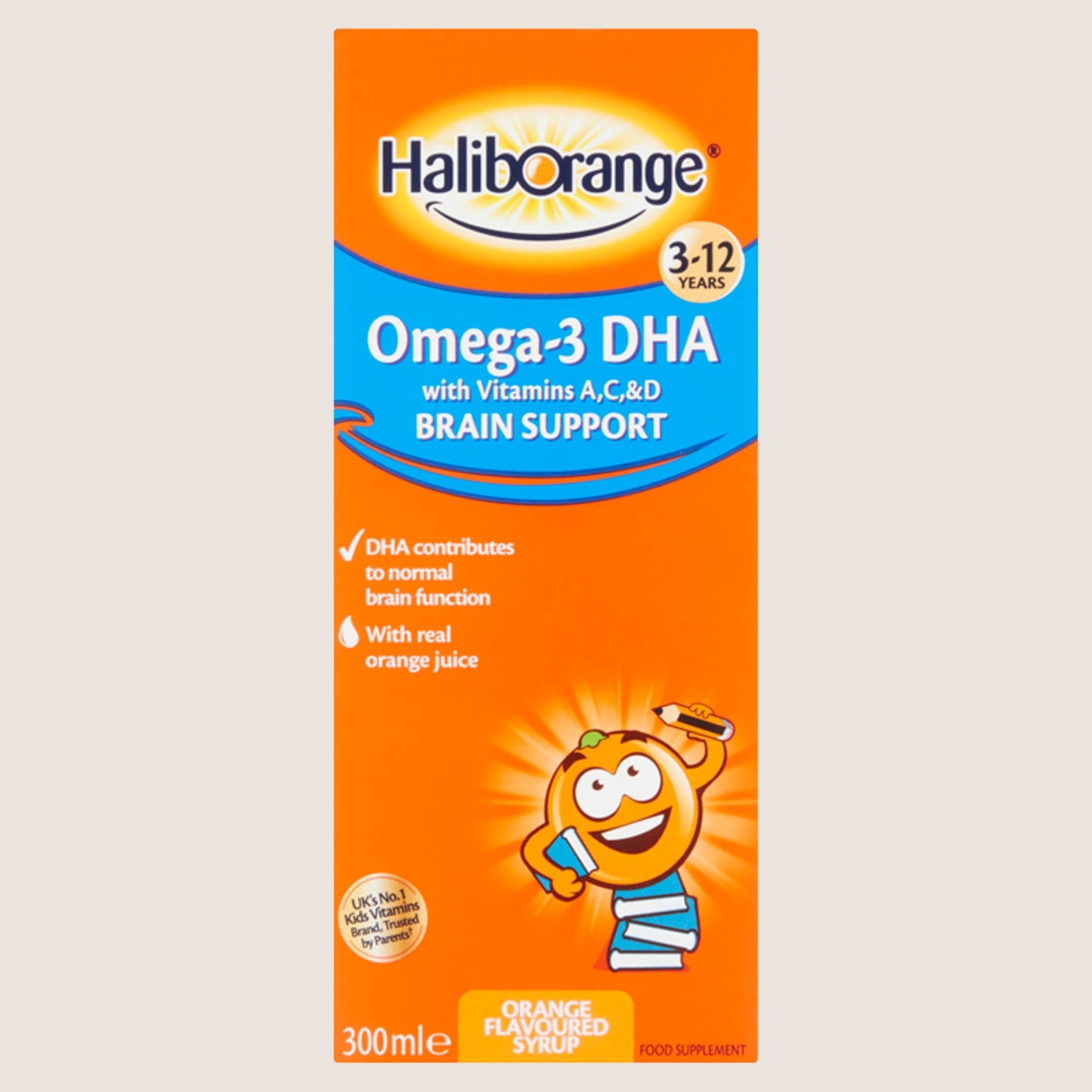 Haliborange Omega-3 DHA Orange Flavour Liquid 3-12 Years