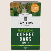 Taylors of Harrogate 10 Rich Italian Enveloped Coffee Bags No Artificial Additives 75g