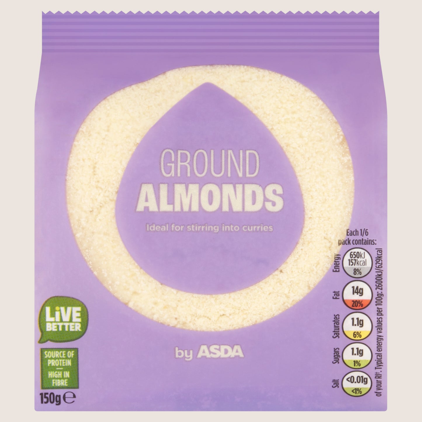ASDA Ground Almonds Multipack 150g