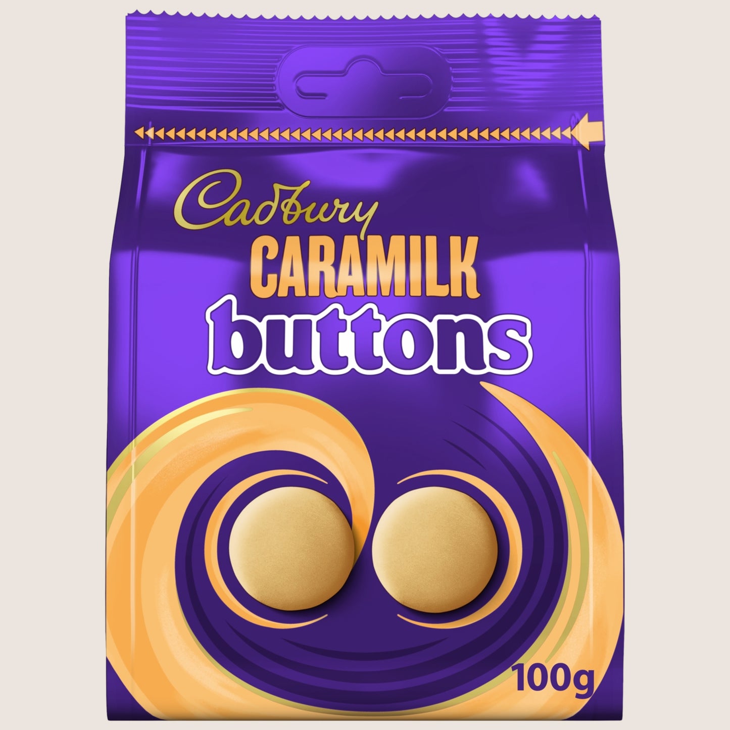 Cadbury Caramilk Golden Caramel Chocolate Buttons Bag 100g