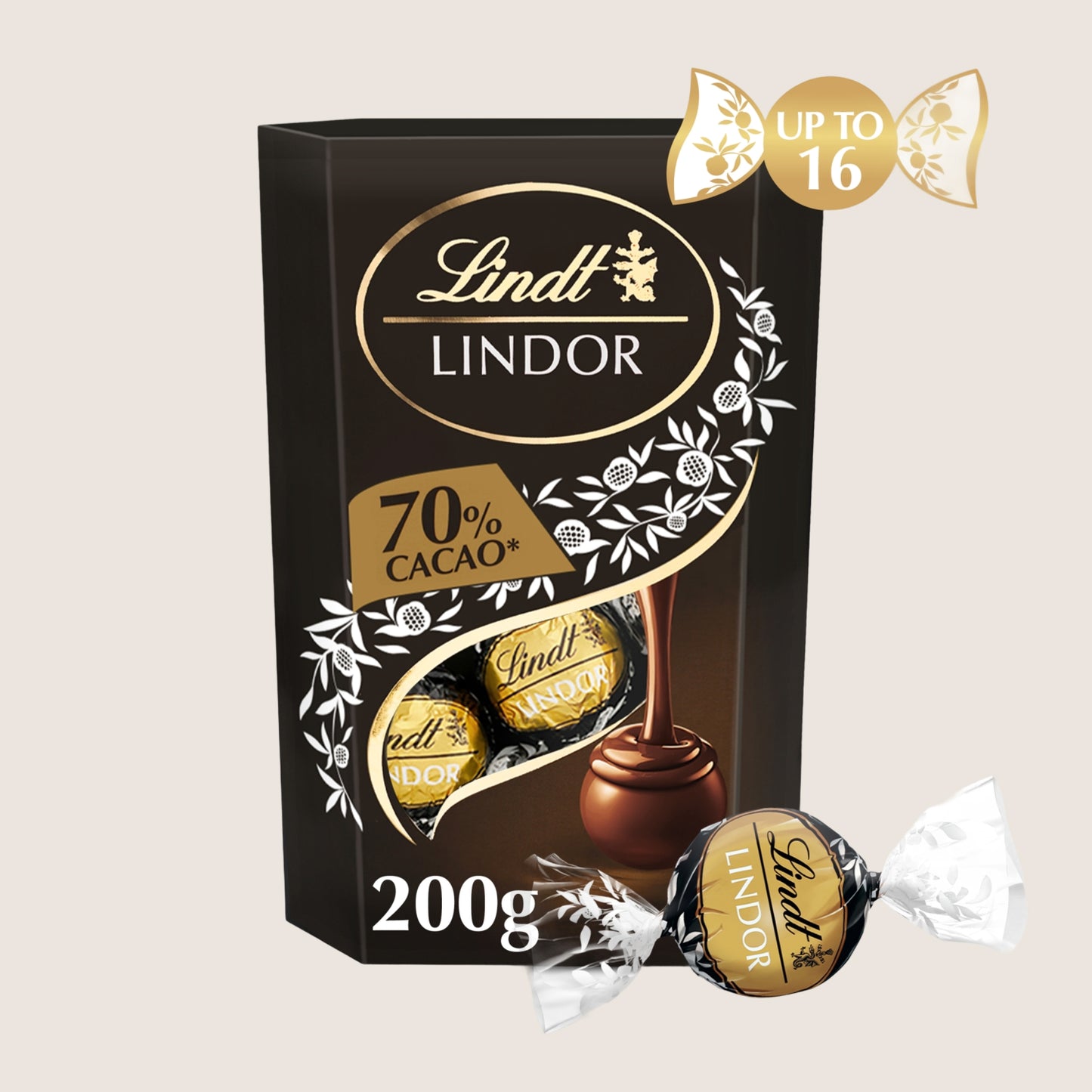 Lindt Lindor Extra Dark Chocolate Truffles Box 200g