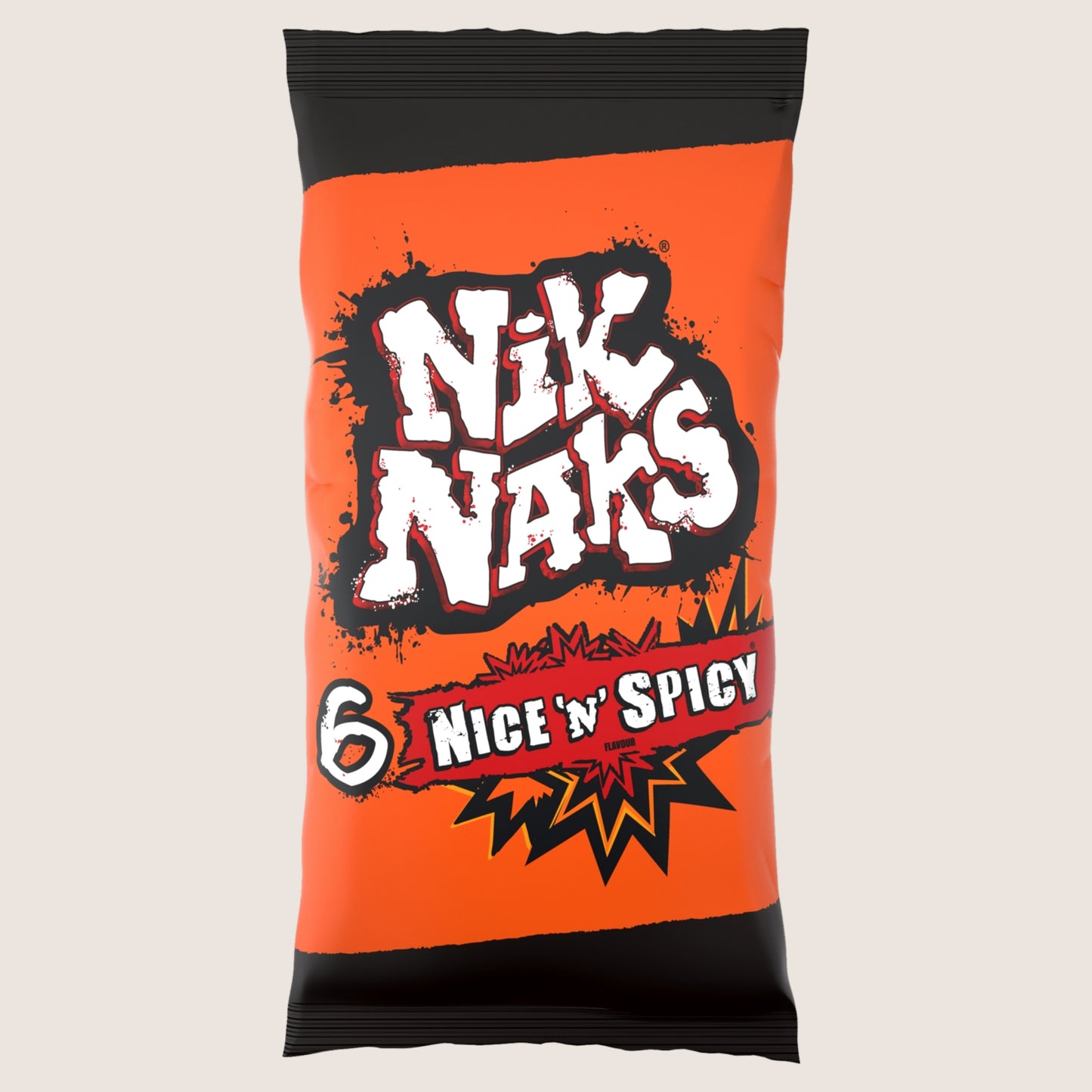 Nik Naks Nice 'N' Spicy Crisps No Artificial Additives 6 Pack