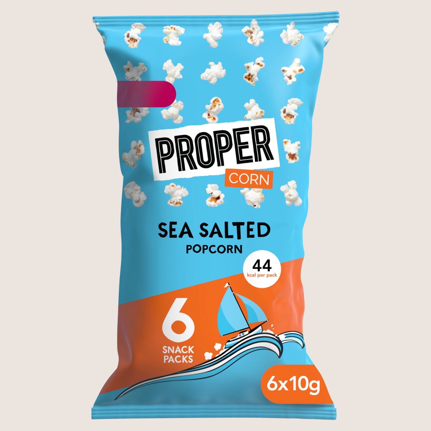 Proper corn Sea Salted Popcorn Gluten Free 6 x 10g