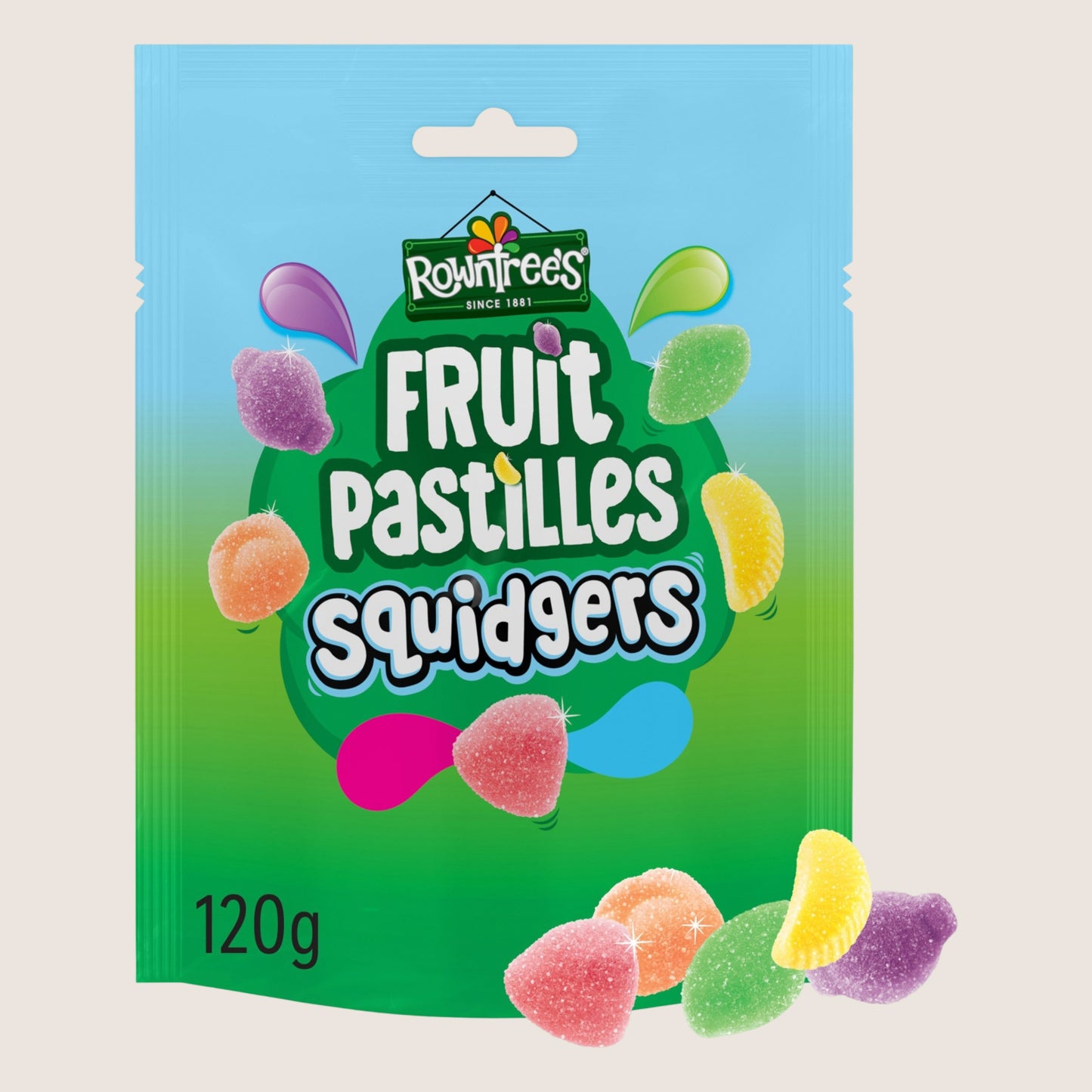 Rowntree's Fruit Pastilles Squidgers Sweets Sharing Bag 120g
