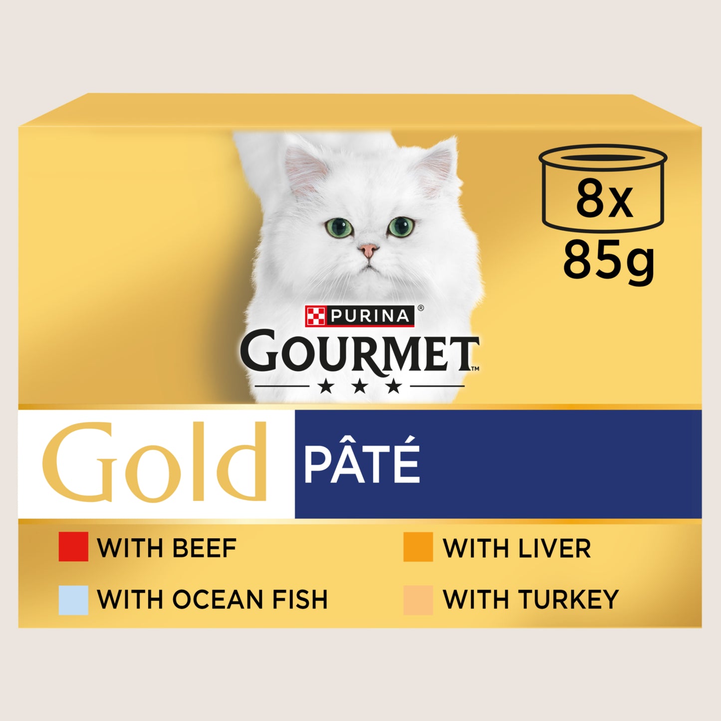 Gourmet Gold Pate Wet Cat Food With Taurine 8x85g